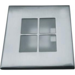 LV Mini Square Window Recessed Wall Light in Brushed Chrome Lighting Avenue