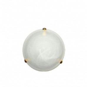 40 cm Two Light Oyster Light with Alabaster Glass Lummax