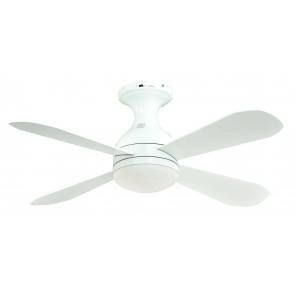 Ariel 110cm CTC Ceiling Fan in White with Light Martec