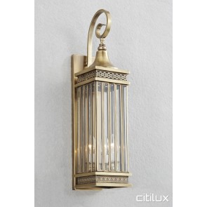 Matraville Classic Outdoor Brass Wall Light Elegant Range Citilux