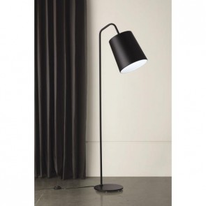 1034 Evora Gloss Black Contemporary Floor Lamp