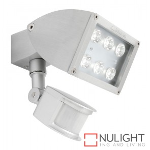 Zone 1 Light LED Exterior Floodlight with Sensor Brushed Chrome MEC