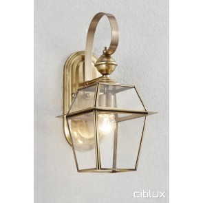 North Manly Classic Outdoor Brass Wall Light Elegant Range Citilux