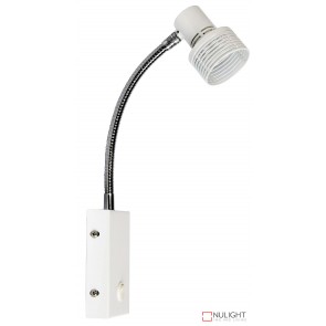 Zip Hardwired Switched Wall Light In White ORI
