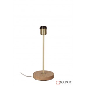 Fino Table Lamp Base Teak And Brass ORI