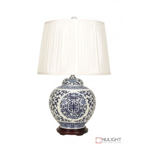 Qing Chinese Ceramic Table Lamp With Shade ORI