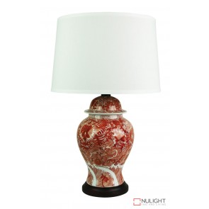 Longwei Red Dragon Chinese Lamp With Shade ORI