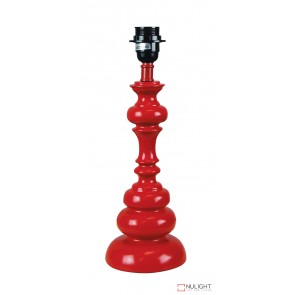 Brae Table Lamp Base Only Gloss Red ORI