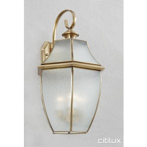 Rushcutters Bay Classic Outdoor Brass Wall Light Elegant Range Citilux