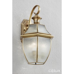 Russell Lea Traditional Outdoor Brass Wall Light Elegant Range Citilux