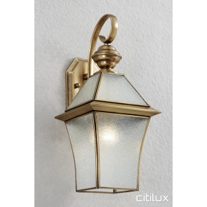 Sandy Point Traditional Outdoor Brass Wall Light Elegant Range Citilux
