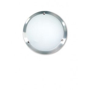 Solo Oyster Wall / Ceiling Light in Satin Chrome Sunny Lighting