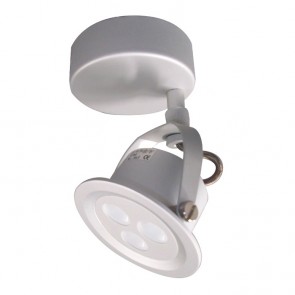 Based LED Spotlight in Silver White Tech Lights