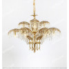 French Copper Leaf Crystal Copper Chandelier Citilux