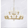 Modern Light Luxury Stainless Steel Double-Tier Large Chandelier Citilux