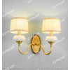 Chinese Copper White Lotus Double Wall Lamp Citilux