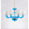 Simple European-Style Lake Blue Primary Color Glass Small Chandelier Citilux