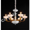 Simple European Glass Primary Color Glass White Jade Cover Chandelier Small Citilux