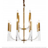 Modern Line Acrylic Stainless Steel Double Chandelier Citilux