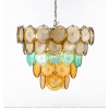 Modern Light Luxury Colored Jade Glass Round Chandelier Small Citilux