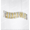 Modern Handmade Glass Gold And Silver Two-Color Wavy Dining Chandelier Citilux
