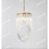 Modern Clear Curved Crystal Pendant Light Citilux
