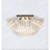 Modern Transparent Curved Glass Ceiling Lamp Chrome Large Citilux