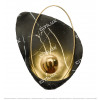 Stainless Steel Black Gold Flower Shell Wall Lamp Citilux