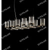 Stainless Steel Textured Glass Cover Carved Chandelier Citilux